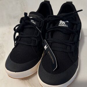 Sorel Black and White Waterproof Sneakers